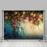 Aperturee - Aperturee Vintage Floral Wall Fine Art Photography Backdrop